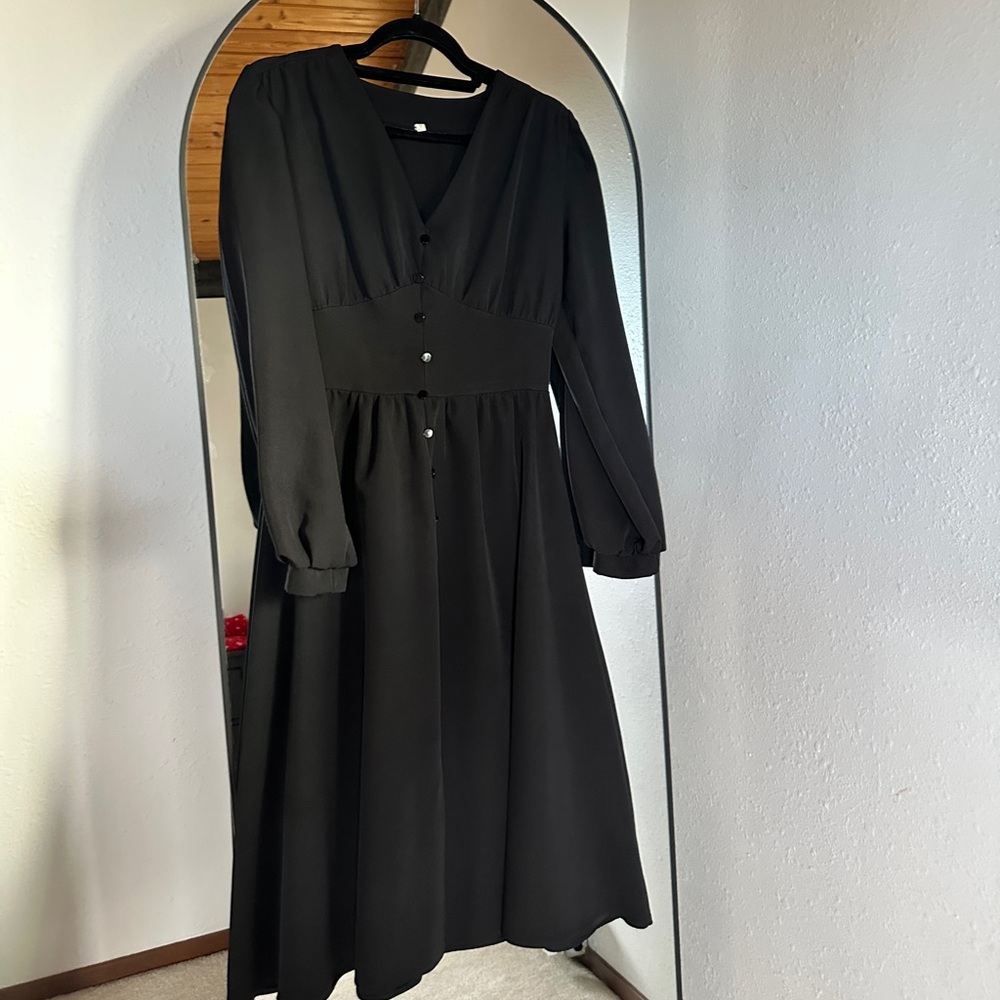 New Black Midi Dress